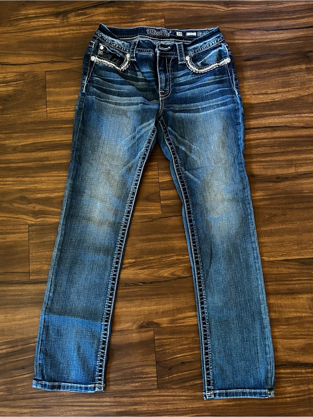 Miss Me Easy Straight with Silver Accents Jeans | Size: 29 - Picture 3 of 6